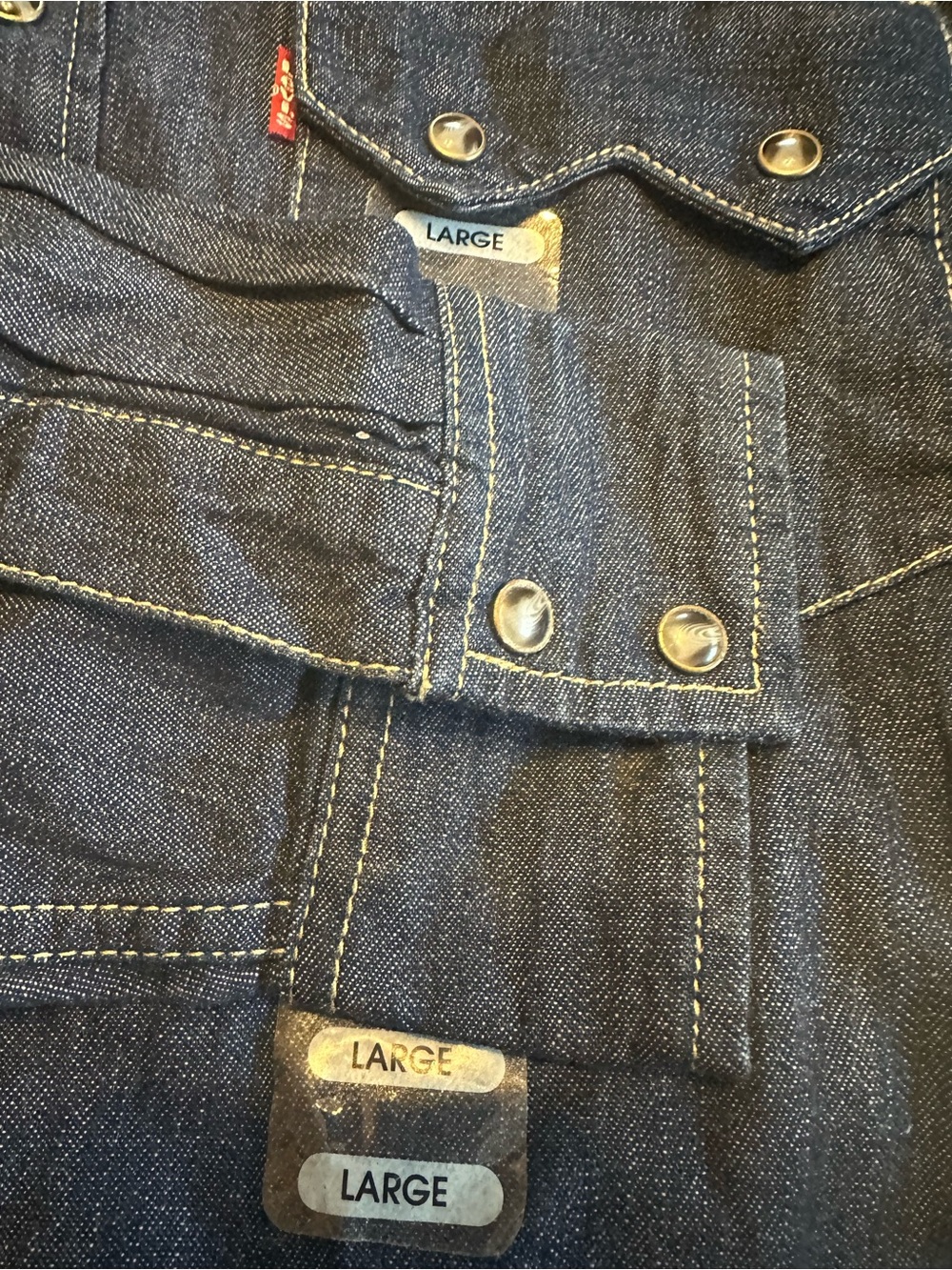 Levi's Dark Wash Indigo Denim Shirt - Picture 4 of 5
